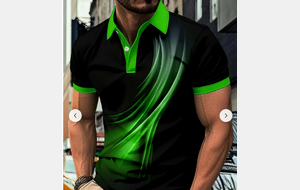 POLOS FLAMME VERT/NOIR